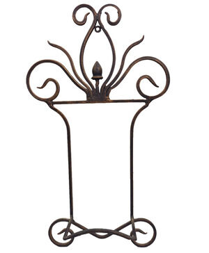 Silver Cast Metal Large Hand Towel Holder Scrolled Hanging 19" Hotel Quality